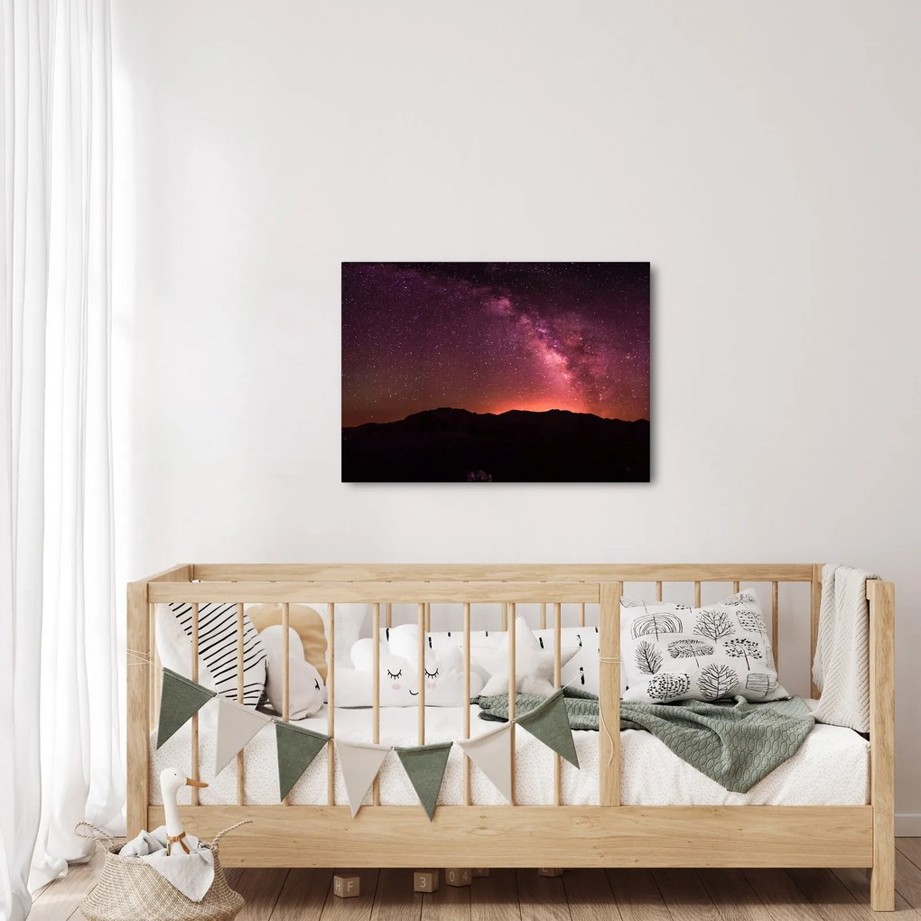 Obraz różowej Drogi Mlecznej (70x50 cm)