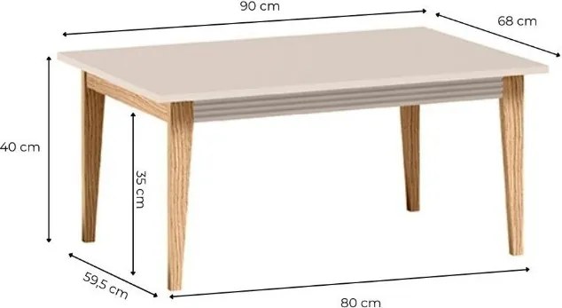 Ława CUNEO 90 cm Stolik Kawowy do Salonu