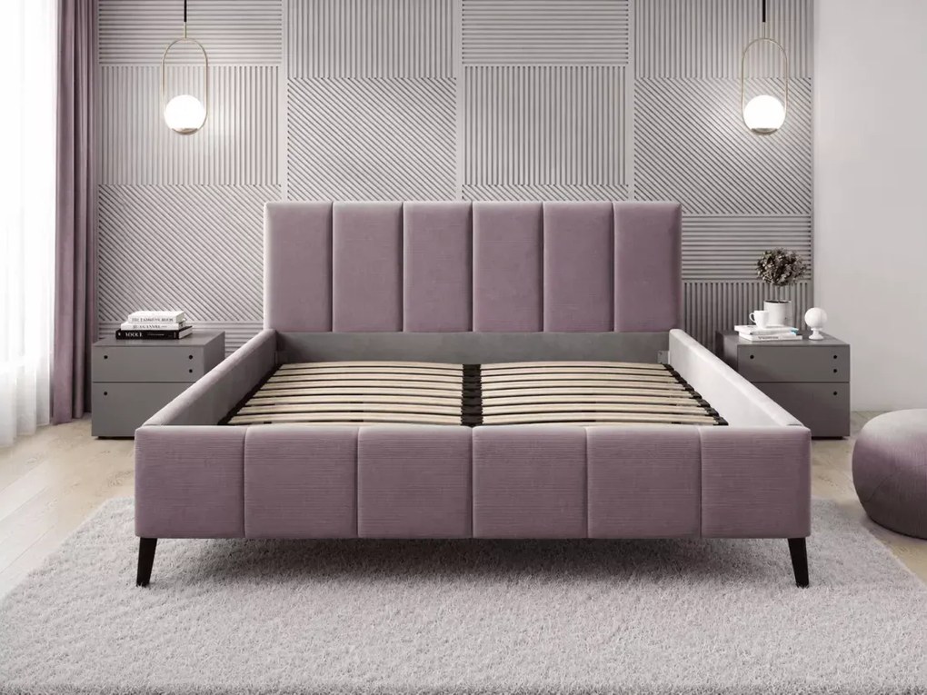 Łóżko tapicerowane Rivaso 140x200 160x200 180x200 nowoczesne dwuosobowe małżeńskie do sypialni