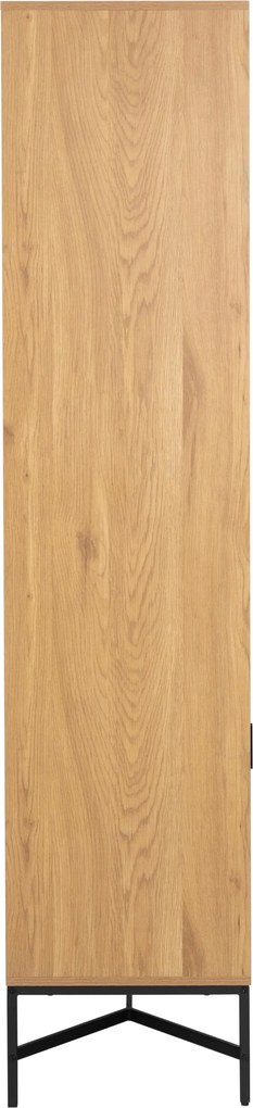 Witryna z przeszkleniem i ryflami Jaipur Actona, kolor dąb dziki