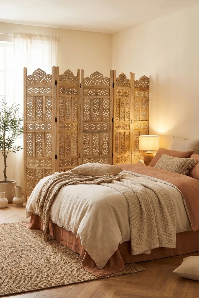 Parawan z litego drewna mango L3-F62