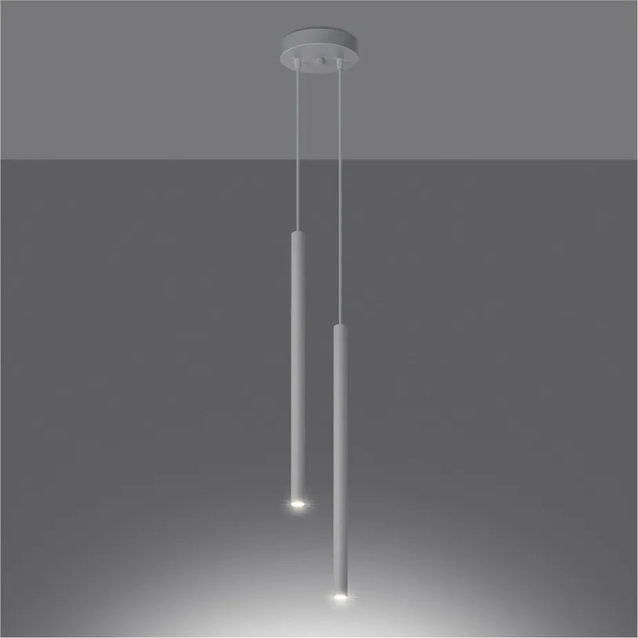 Biała metalowa lampa wisząca ø 15 cm Fideus – Sollux