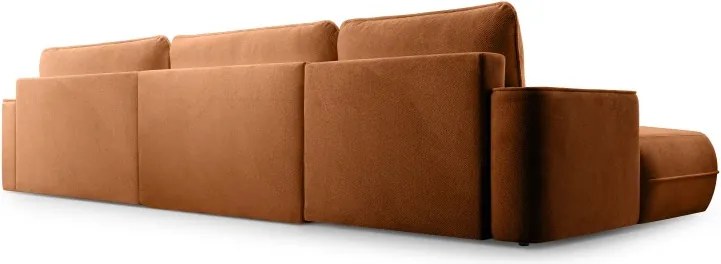 Narożnik FUEGO XL wolnostojący układ U z funkcją spania w tkaninie Bubble 10 DomoHome