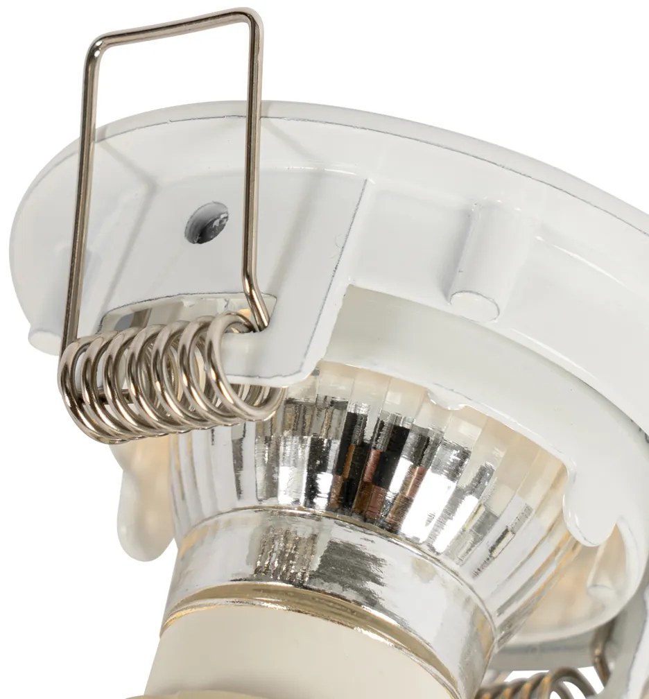 Zestaw 12 białych opraw LED GU10 35 mm - Edu Nowoczesny Oswietlenie wewnetrzne