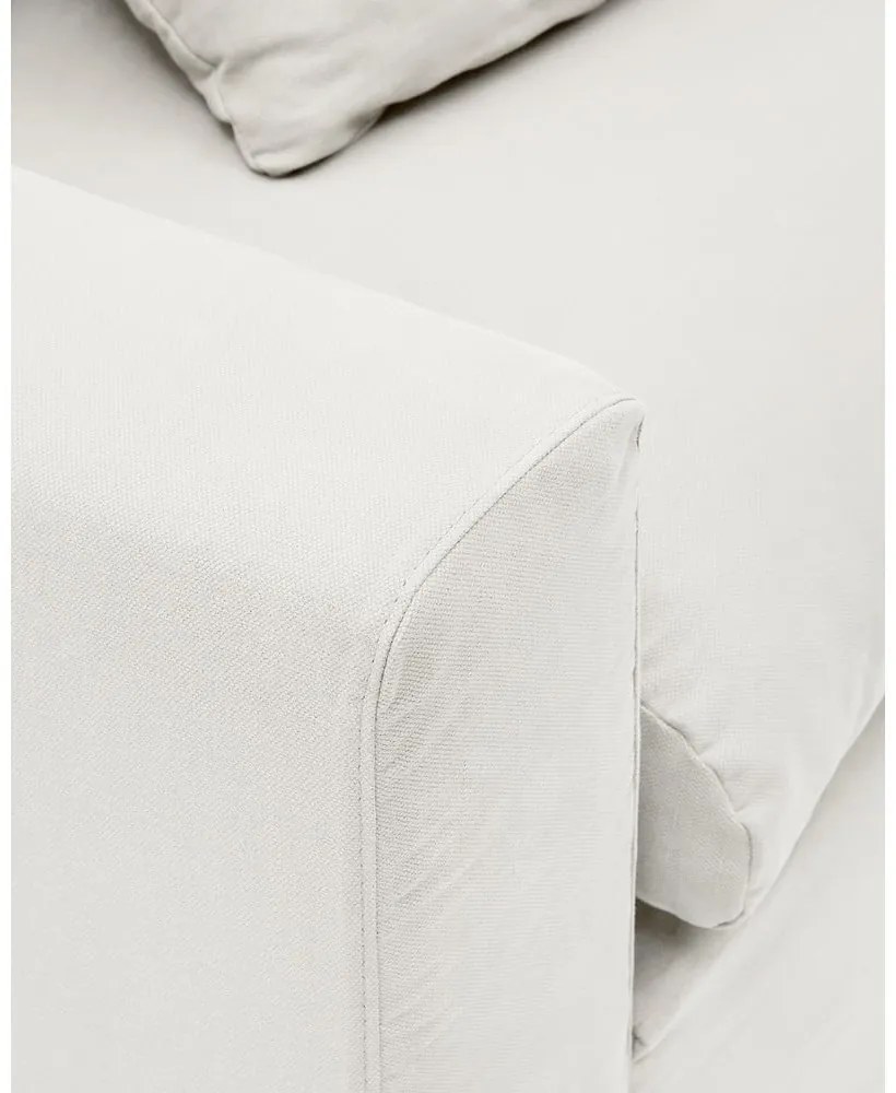 Biały lniany fotel Nora – Kave Home