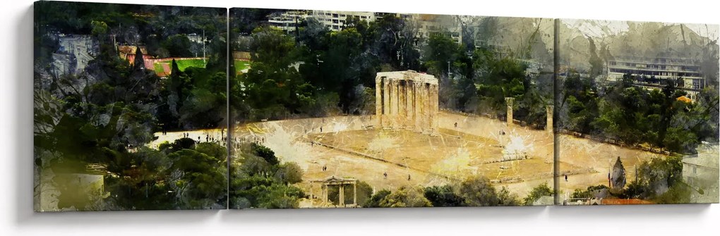Obraz - Świątynia Zeusa, Ateny, Grecja (170x50 cm)