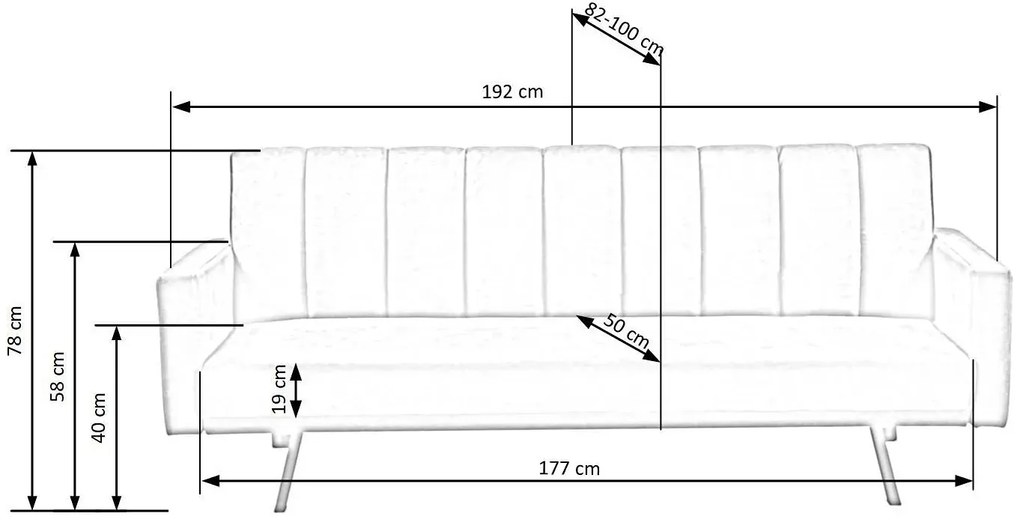 Ciemnozielona nowoczesna wersalka rozkładana S9-M63