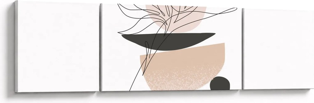 Obraz - Line art flowers N⁰1 (170x50 cm)