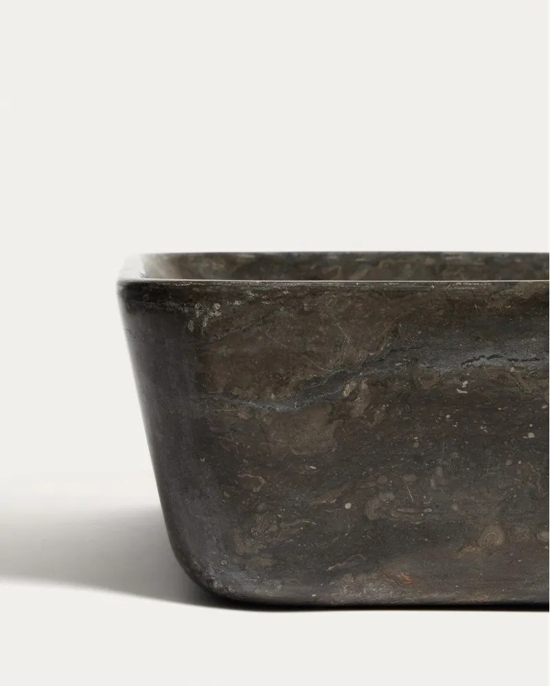 Szara kamienna umywalka 55x35 cm Darnen – Kave Home