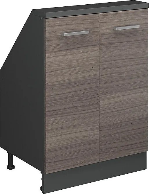 Szafka kuchenna na dach skośny szlachetna szarość 60x46x81.6 r-line