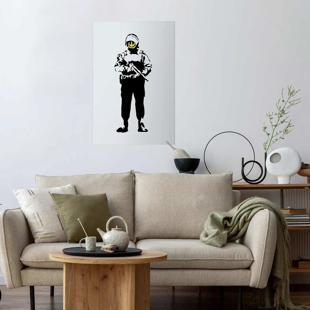 Plakat Uśmiechnięty policjant 21x30 cm bez ramy bez marginesu ARTGEIST B