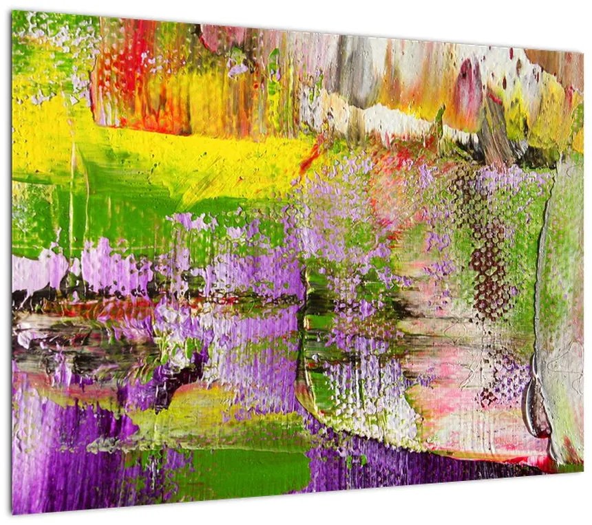Obraz na szkle abstrakcji - malarstwo (70x50 cm)