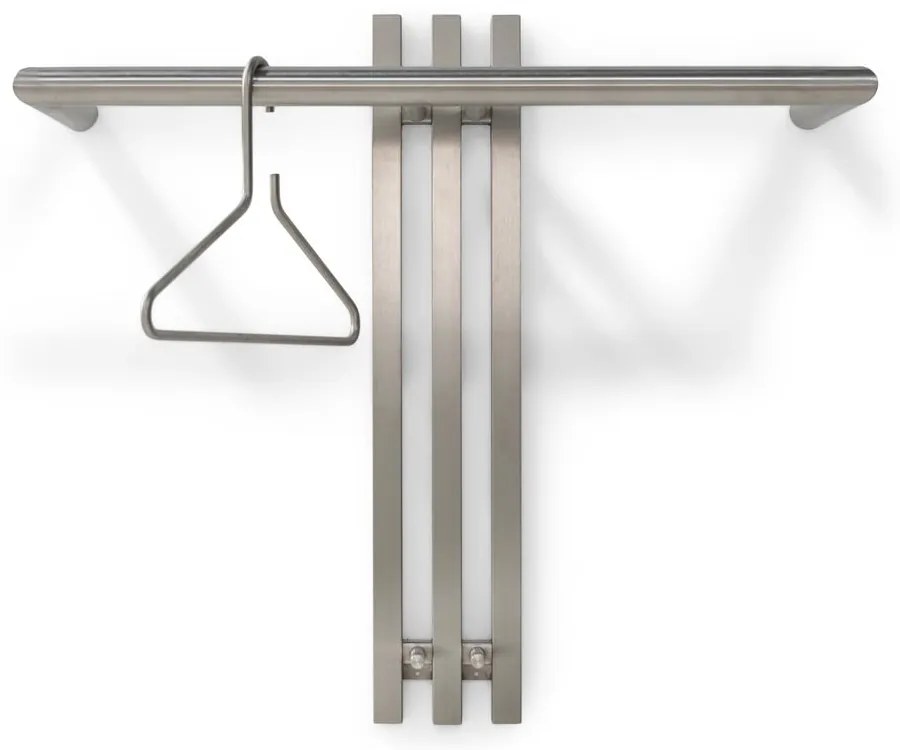 Metalowy wieszak ścienny w kolorze srebra 65 cm Senza – Spinder Design