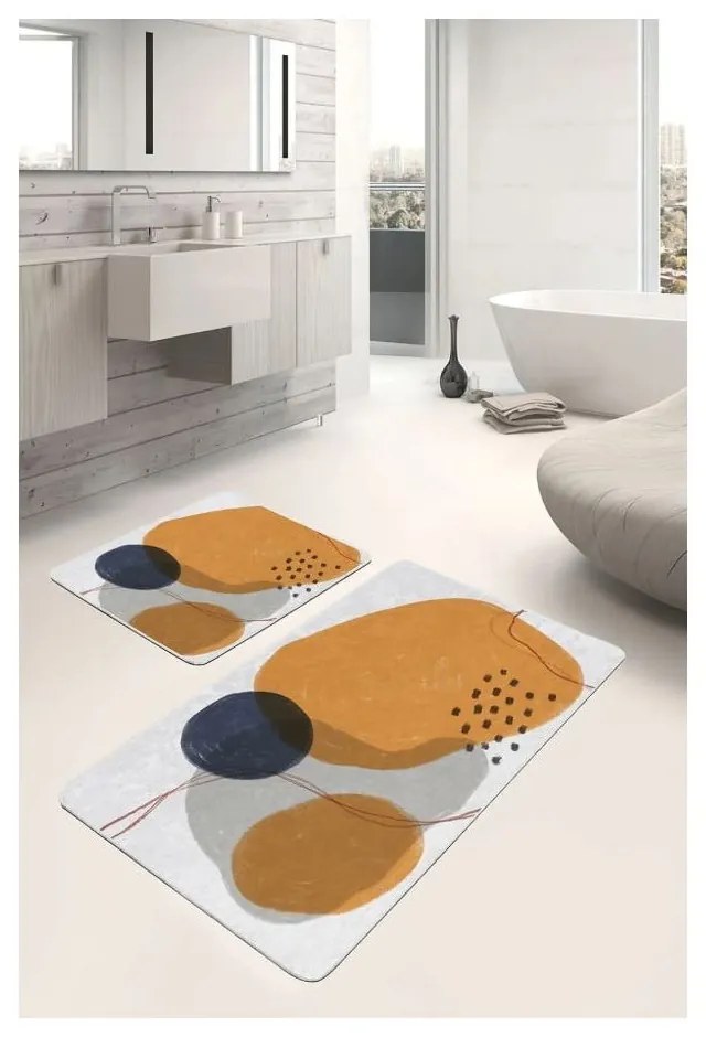 Aksamitne dywaniki łazienkowe zestaw 2 szt. 60x100 cm – Mila Home