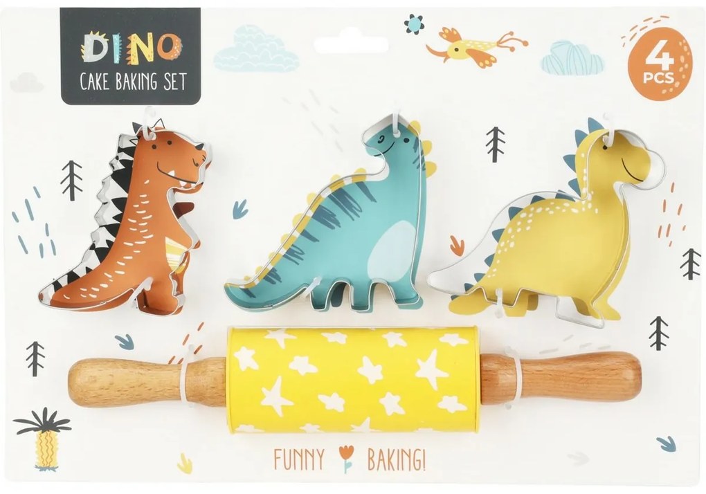 La Cucina Zestaw do pieczenia dla dzieci Dino, 4 części