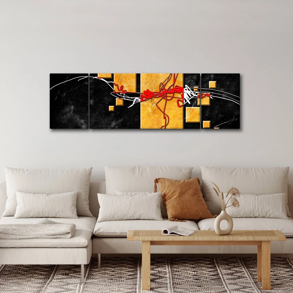 Abstrakcyjny obraz - Tancerka (170x50 cm)