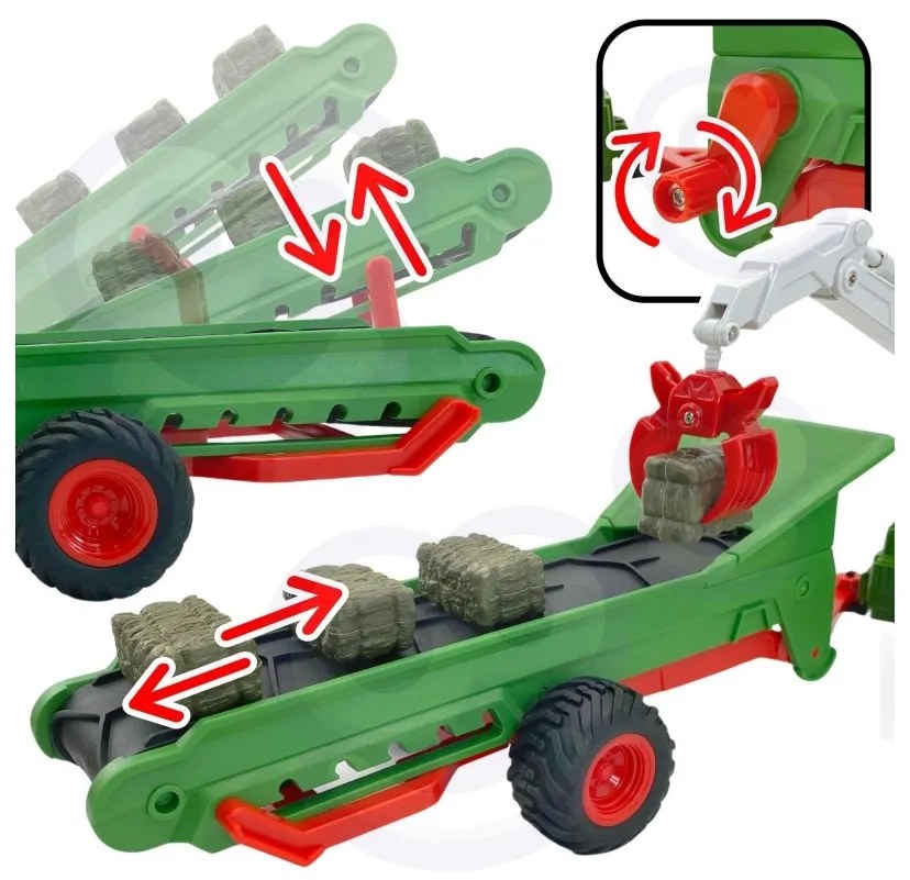 Woopie zestaw maszyn rolniczych traktor ciągnik zagroda mini farma osada rolnicy