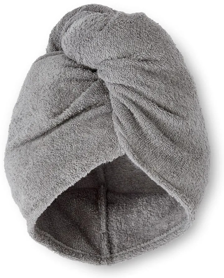 Szare bawełniane ręczniki szybkoschnące do włosów zestaw 2 szt. 20x13 cm Quick Dry – Catherine Lansfield