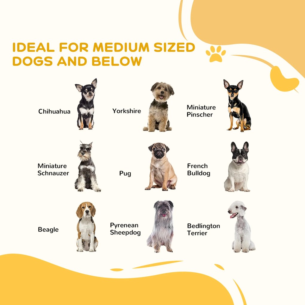 PawHut Składane Ogrodzenie Dla Psów, Regulowana Forma, Do Psów Do 20 kg, 154 x 80 x 30 cm, Białe