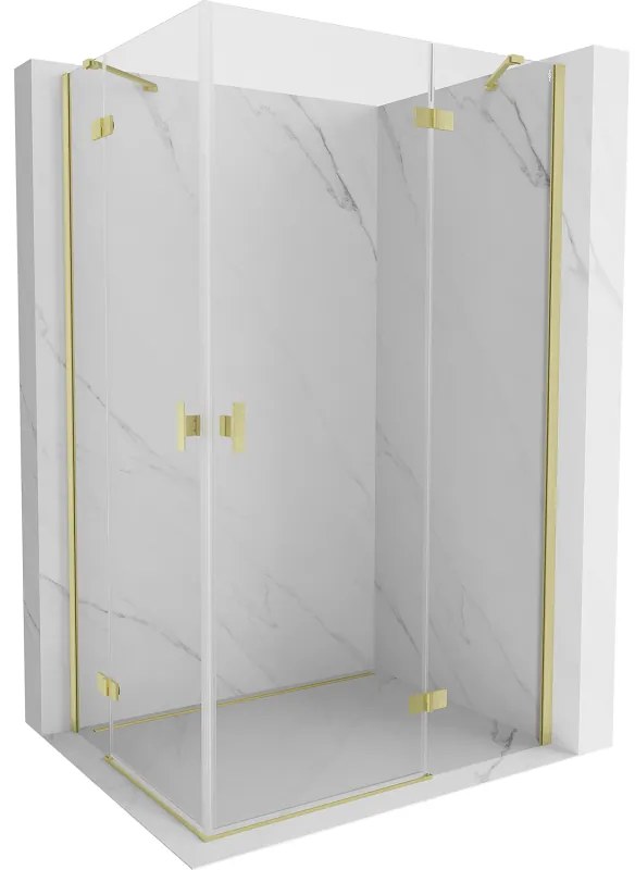 Mexen Mist-H Duo kabina prysznicowa uchylna prawa 85 x 115 cm, transparent, złota szczotkowana - 8A5-085L-115P-55-00