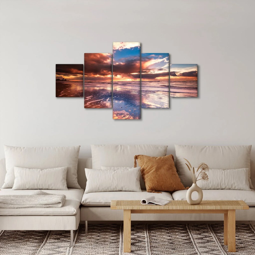 Obraz - Wieczorna plaża (125x70 cm)