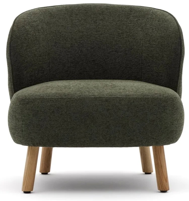 Zielony fotel z tkaniny szenilowej Ulit – Kave Home