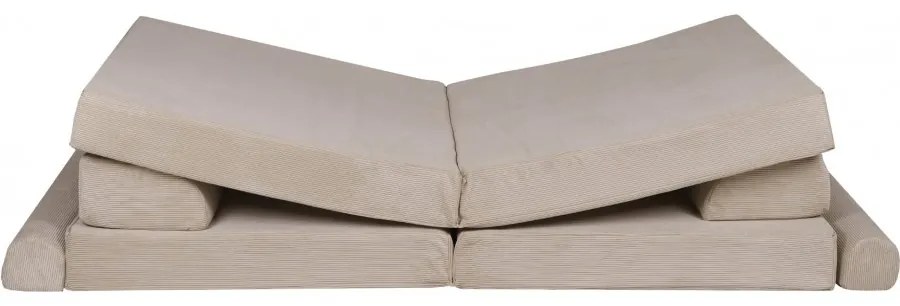 Slimcord sztruksowa sofa dziecięca, beżowa - meowbaby®