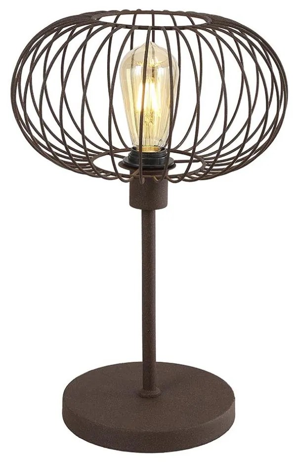 Klausen KL108018 - Lampa stołowa WIRE 1xE27/15W/230V brązowy