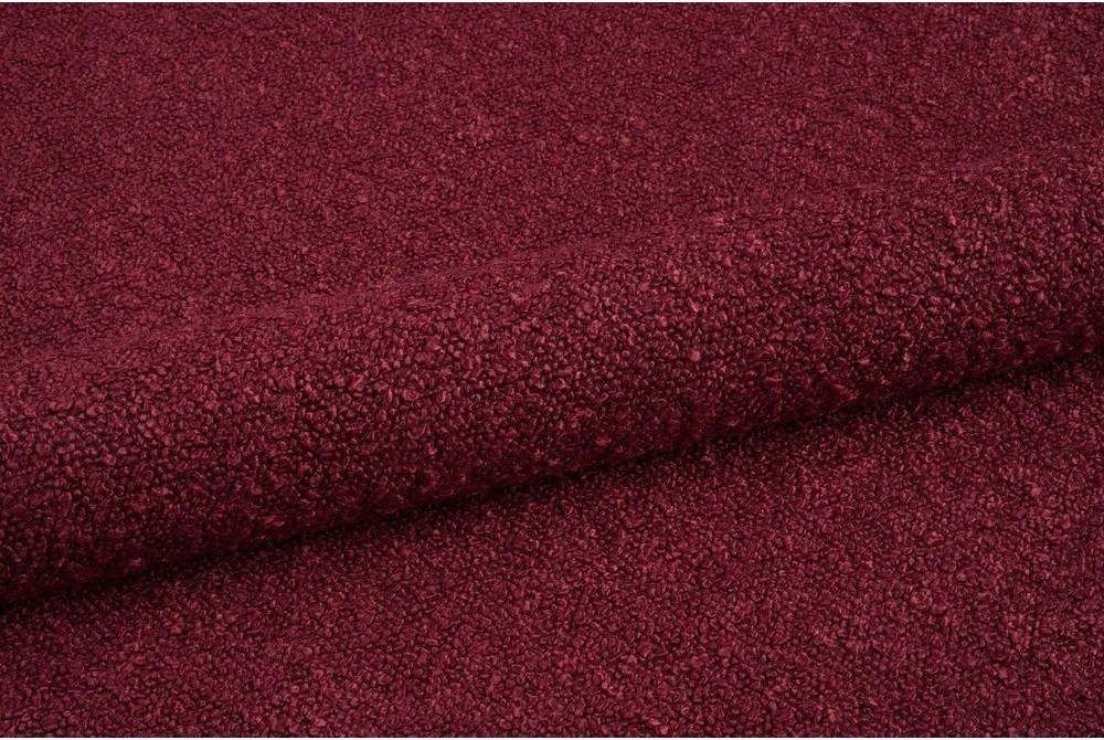 Bordowa sofa z materiału bouclé 210 cm Essen – Cosmopolitan Design