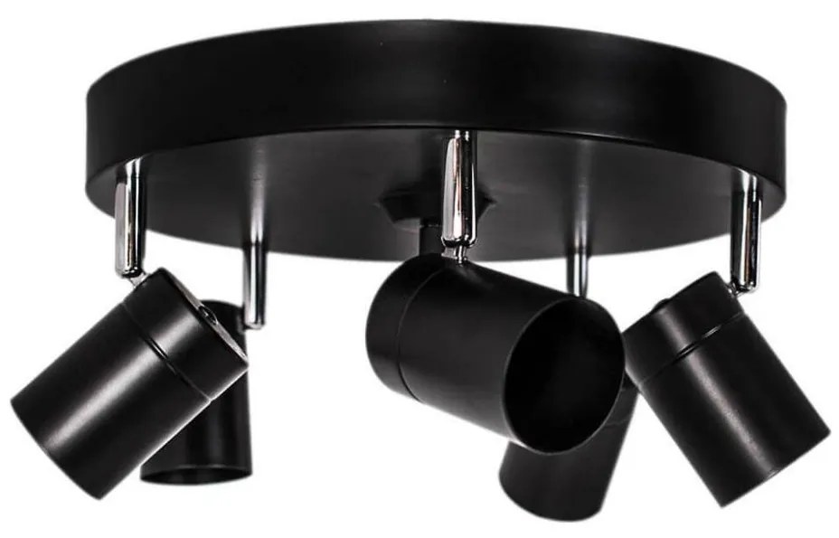 ByRydens 4200730-4002 - Oprawa punktowa CORRECT 5x GU10/7W/230V, czarna, śr. 30 cm