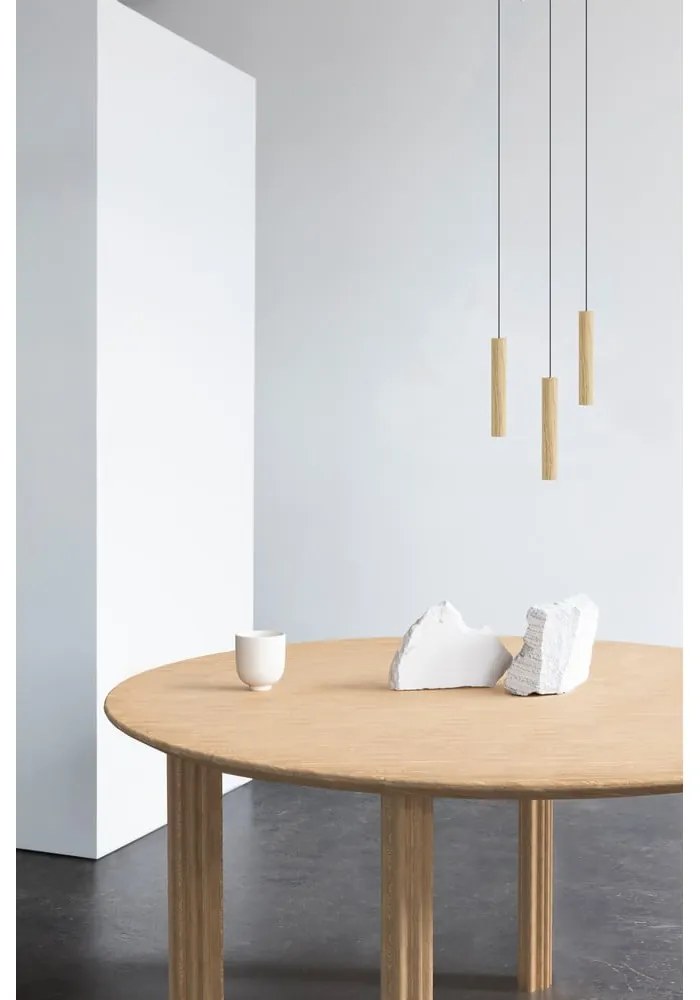 Lampa wisząca LED z drewnianym kloszem ø 3 cm Chimes – UMAGE