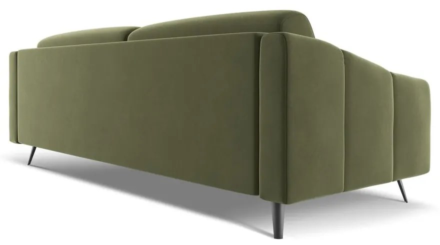 Zielona aksamitna sofa 238 cm Nalu – Makamii