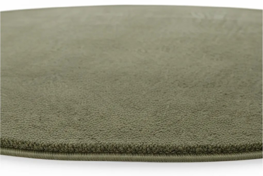 Dywan pluszowy Joy zielony koło 120 cm x 120 cm