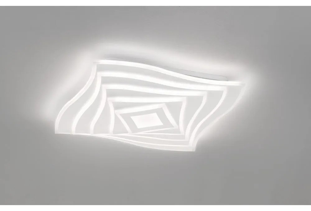 Biała metalowa lampa sufitowa LED ze zdalnym sterowaniem i ściemniaczem 50x50 cm Hero – Fischer & Honsel