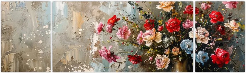 Obraz - Wazon z kwiatami (170x50 cm)