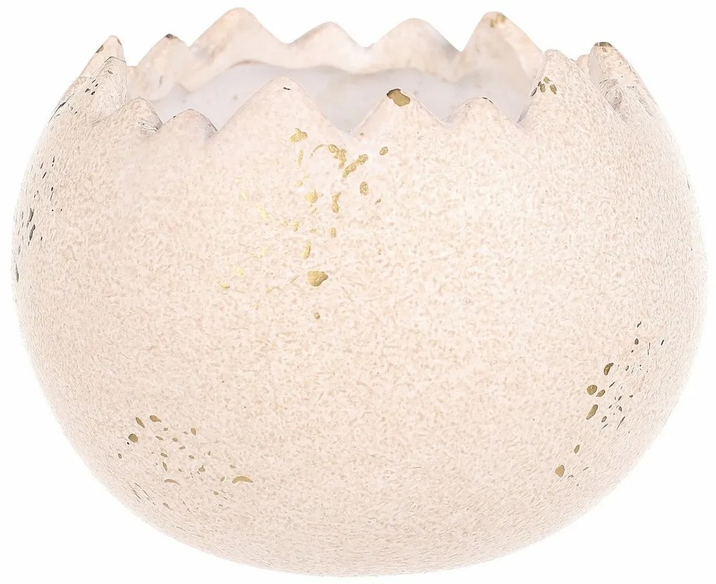 Ceramiczny pojemnik na kwiaty Muszla pozioma, 17 x13 x 9 cm
