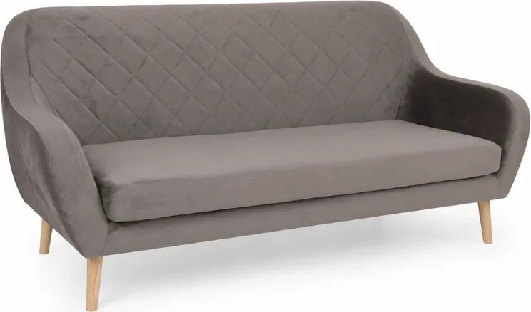Szara 3-osobowa sofa CORANTI VELVET