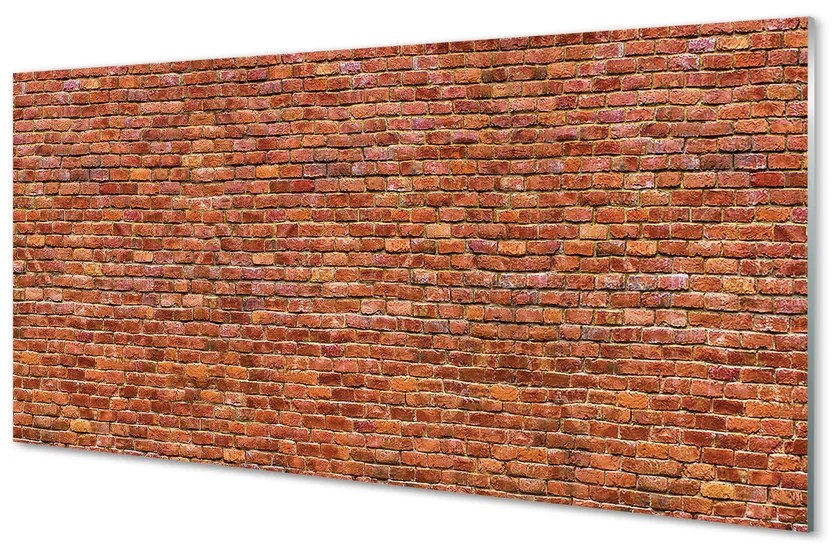 Szklany Panel Cegła mur vintage