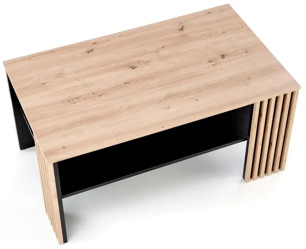 Ława FEMINA 110x65 dąb artisan/czarna - powystawowa HALMAR