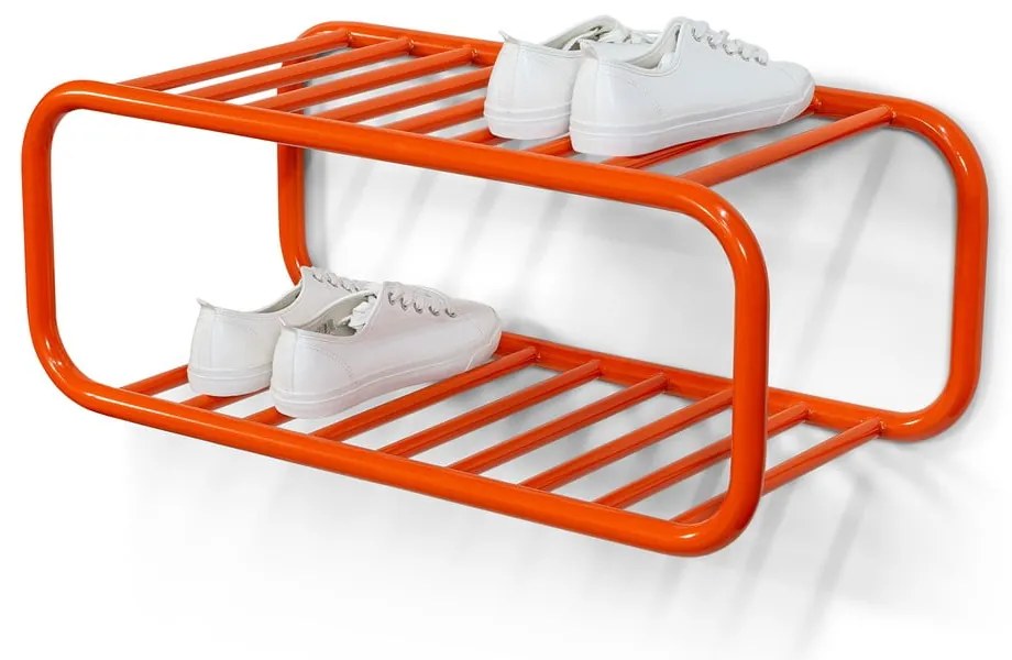 Pomarańczowa metalowa wisząca szafka na buty Retro – Spinder Design