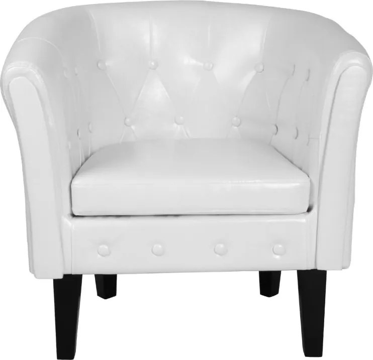 MIADOMODO Zestaw foteli Chesterfield, 58 x 71 x 70 cm, biały