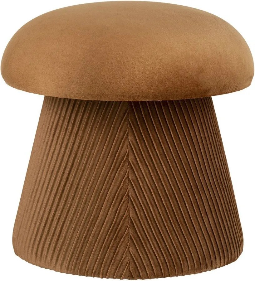 Aksamitny puf w kolorze ochry Hampton – House Nordic