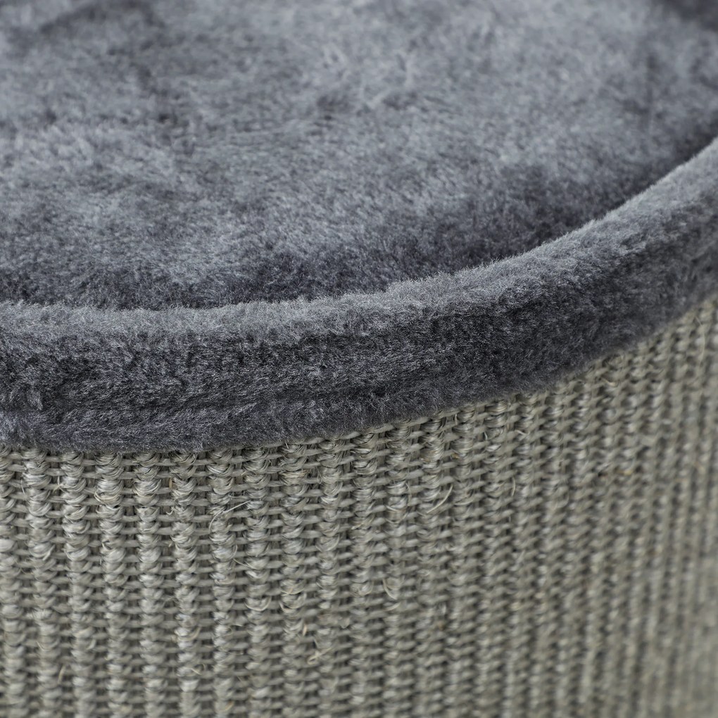 PawHut Drapak dla Kota 3 Poziomy Mata Sizalowa Szary Stabilny i Trwały 38x38x70cm Idealny dla Kotów | Aosom PL