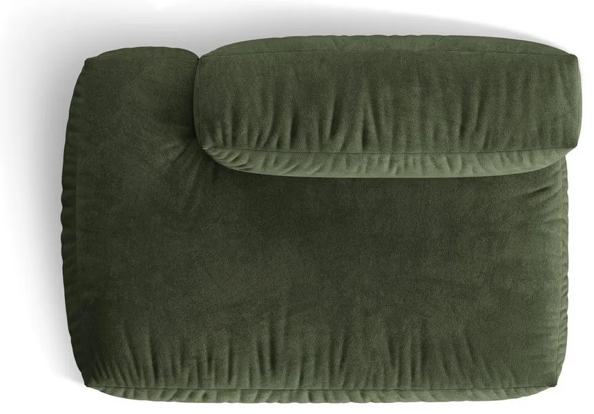 Zielony aksamitny moduł sofy (lewostronny) Martina – Micadoni