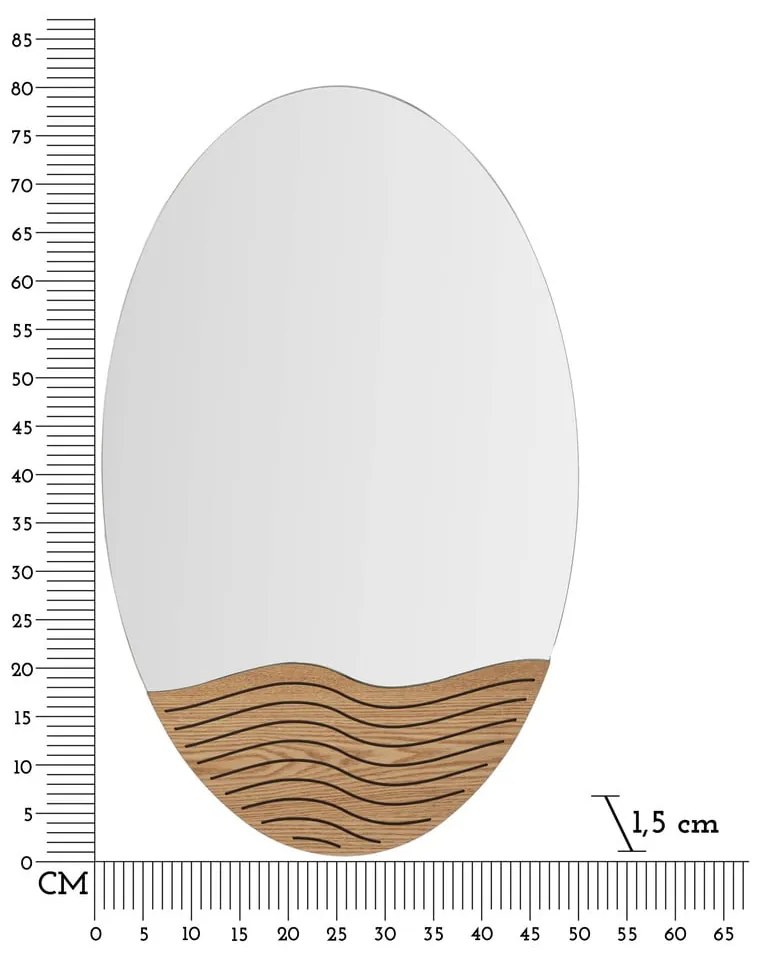 Lustro ścienne 50x80 cm Lines – Mauro Ferretti