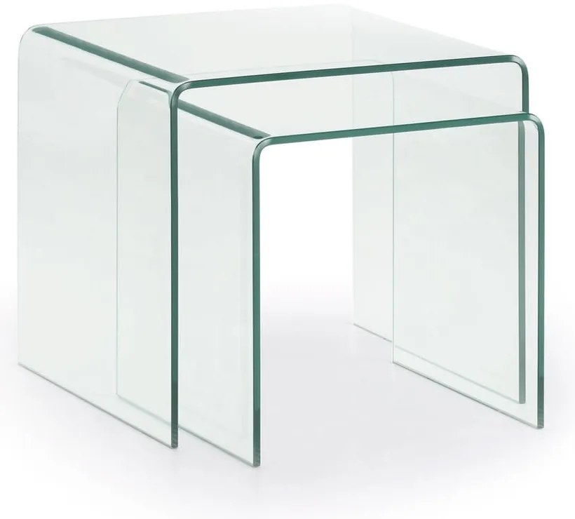 Szklane stoliki zestaw 3 szt. 50x50 cm Burano – Kave Home