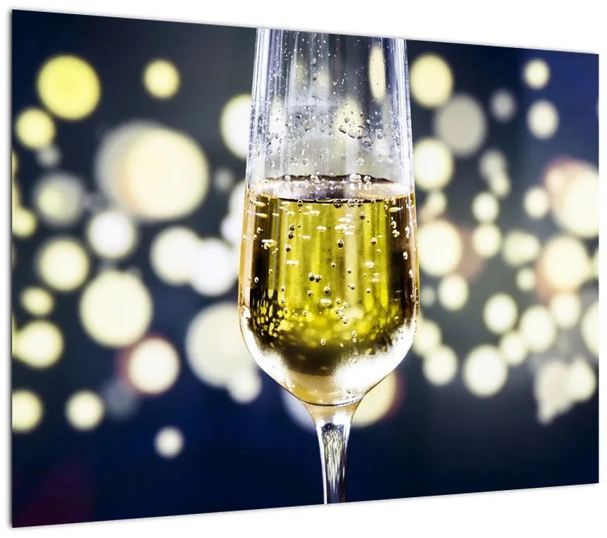 Obraz na szkle - szampan (70x50 cm)