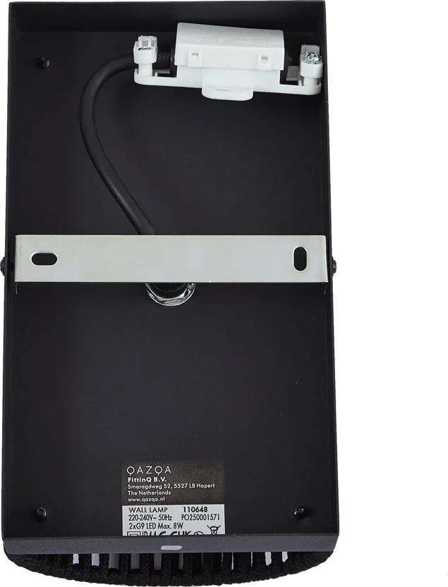 Lampa ścienna Japandi czarna z liną IP44 - Jayla