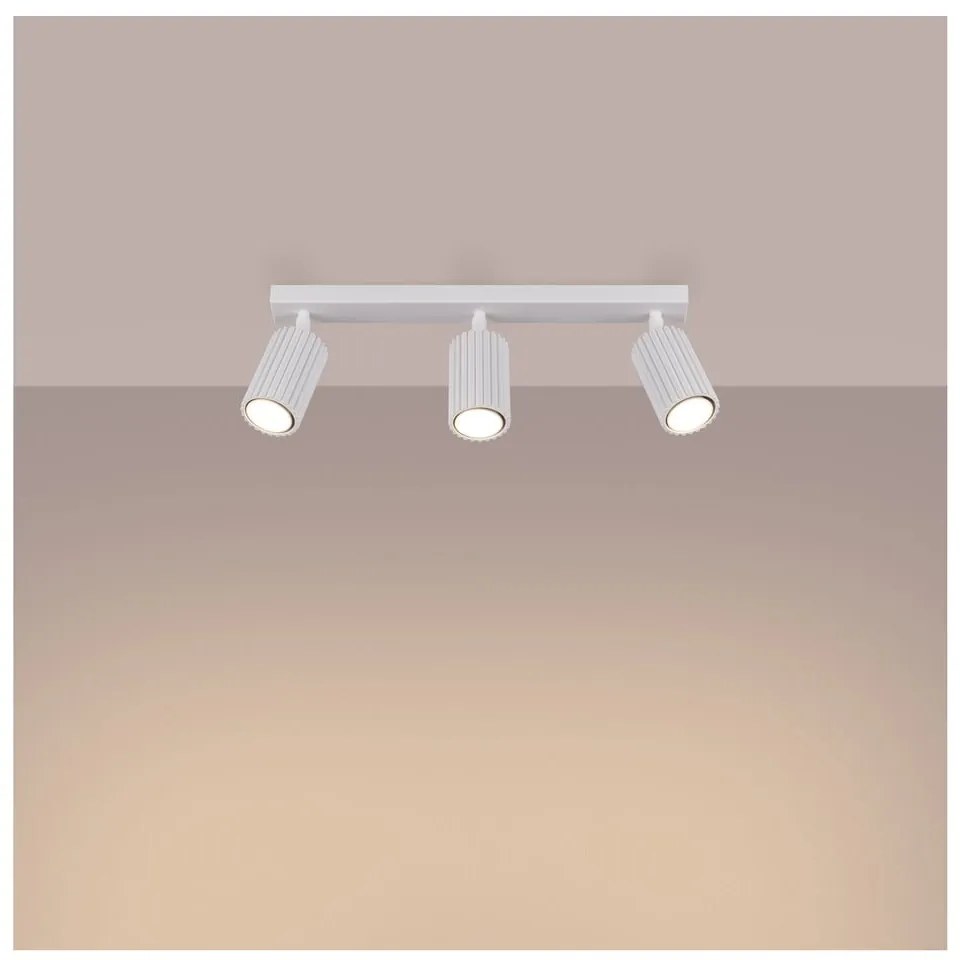 Biała lampa sufitowa 6,5x45 cm Gleam – Nice Lamps