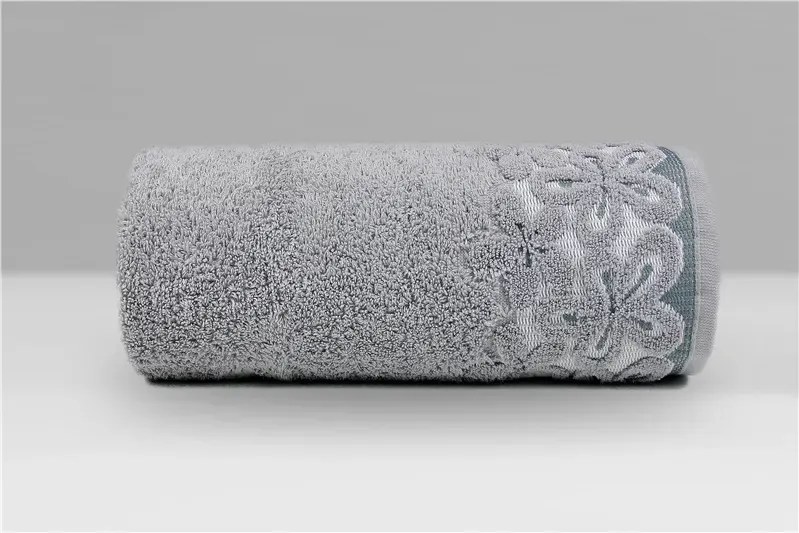 Ręcznik kąpielowy Greno Bella 70x140 popielaty GRENO